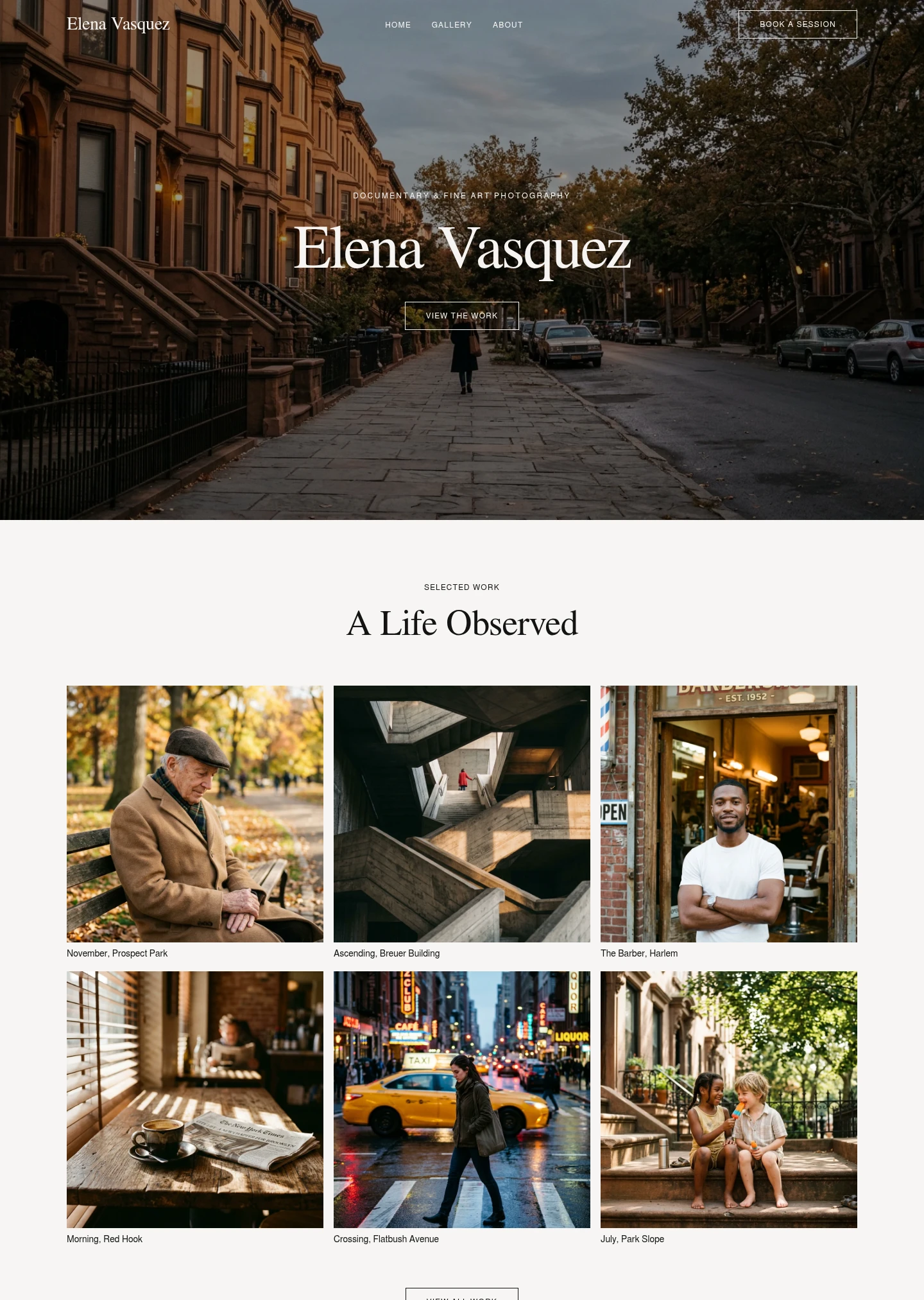 Conte website design style preview